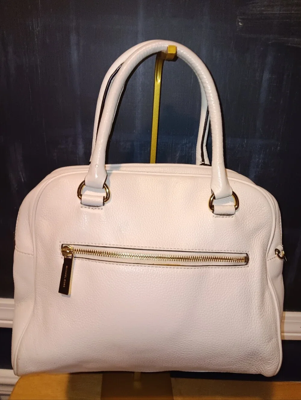 Michael Kors White Leather Shoulder Bag